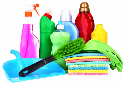 Waste collection and recycling materials representing sustainable services